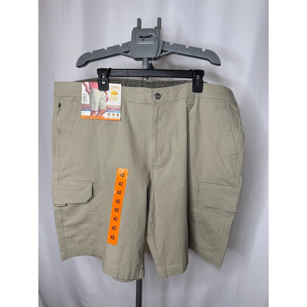 Copper & Oak Venture Ripstop 10" Inseam Cargo Shorts (42" Waist; Khaki) - NWT